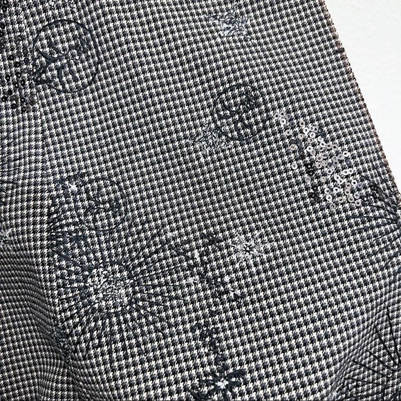 Obzee Japanese Brand Gingham Embroidered Celestial Stars Moons Midi Skirt Small - Picture 10 of 11